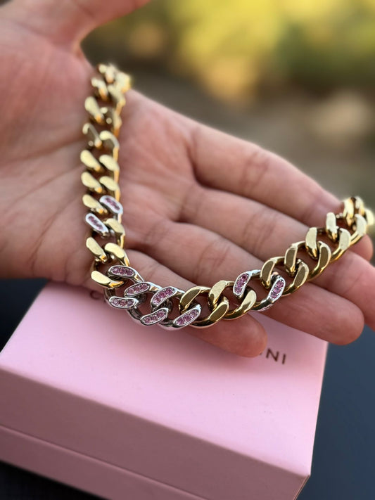 Chairra ferrgani bossy chain choker necklace