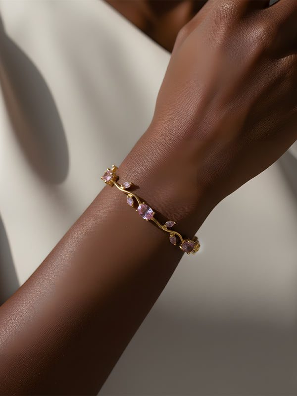 Tulip Bracelet For (Her Rose Pink & Gold)