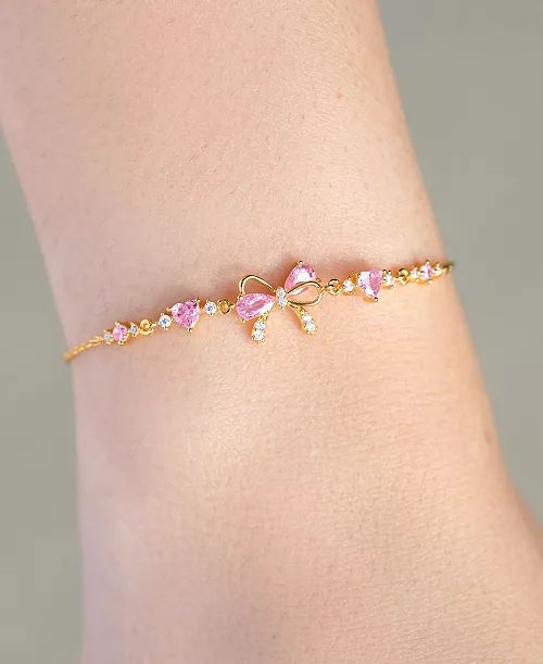 Pink Bow Bracelet – Elegant Jewelry (ROSE GOLD)