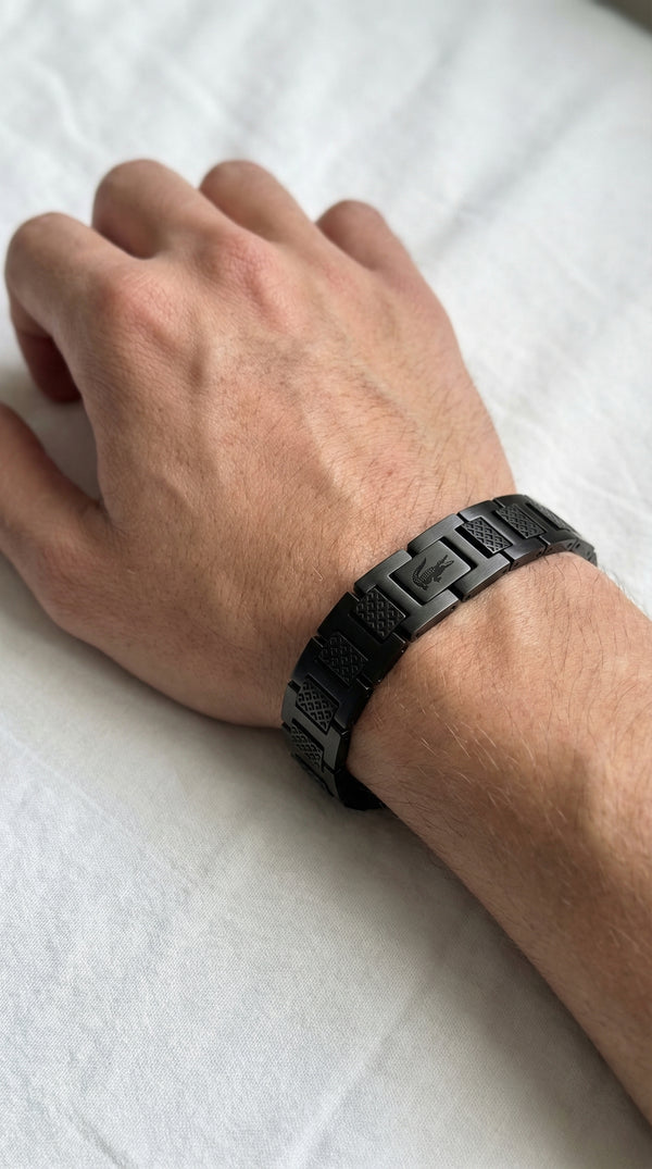 Original Lacoste Metropole Men’s Bracelet (BLACK)