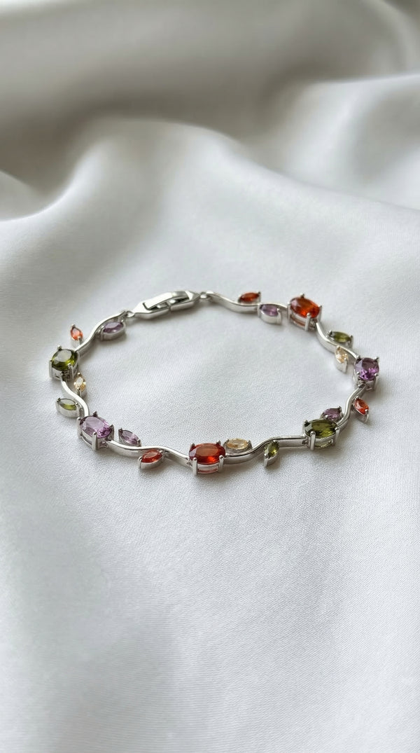Tulip Bracelet For (Multicolor & Silver)
