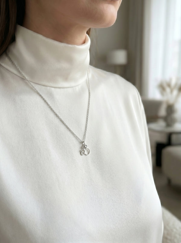 Pandora S925 Sparkling Mickey Silhouette Necklace