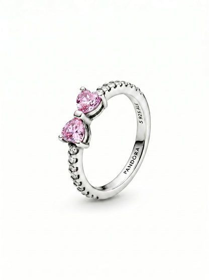 Pandora Pink Bow Sparkling Ring For Her - pandora-pink-bow-sparkling-ring-s925-sterling-silver-egypt