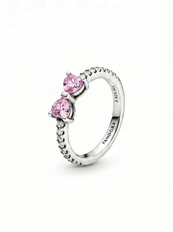 Pandora Pink Bow Sparkling Ring For Her - pandora-pink-bow-sparkling-ring-s925-sterling-silver-egypt