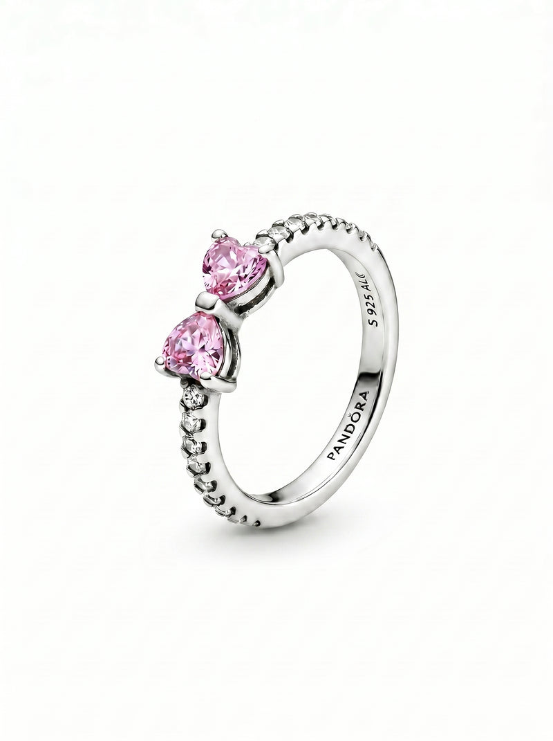 Pandora Pink Bow Sparkling Ring For Her - pandora-pink-bow-sparkling-ring-s925-sterling-silver-egypt