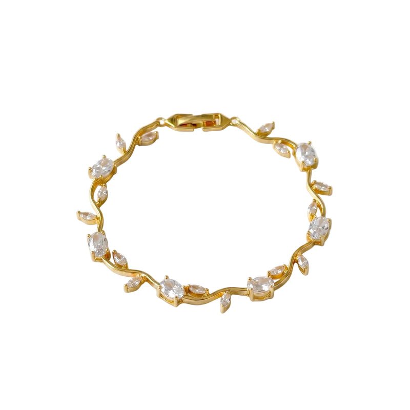Tulip Bracelet For (Clear & Gold) - مجوهرات فضة في مصر