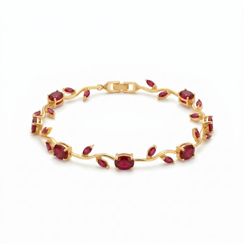 Tulip Bracelet For (Red & Gold)