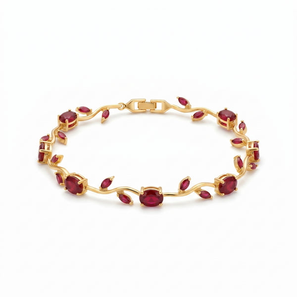 Tulip Bracelet For (Red & Gold)