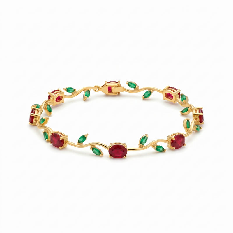 Tulip Bracelet For (Red & Green & Gold)