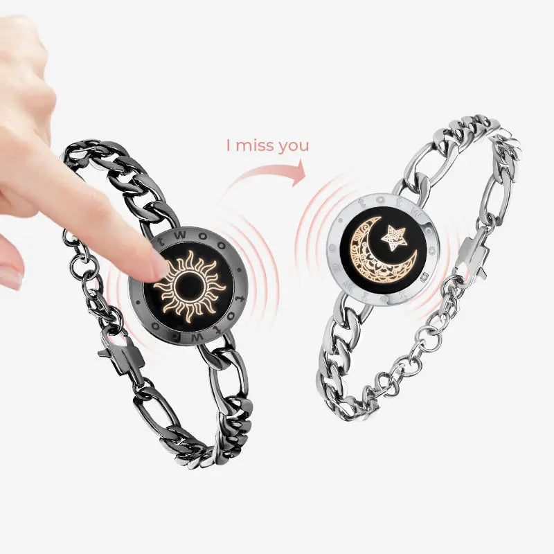 Totwoo Love Sun & Moon Snake Chain Touch Bracelets - مجوهرات فضة في مصر