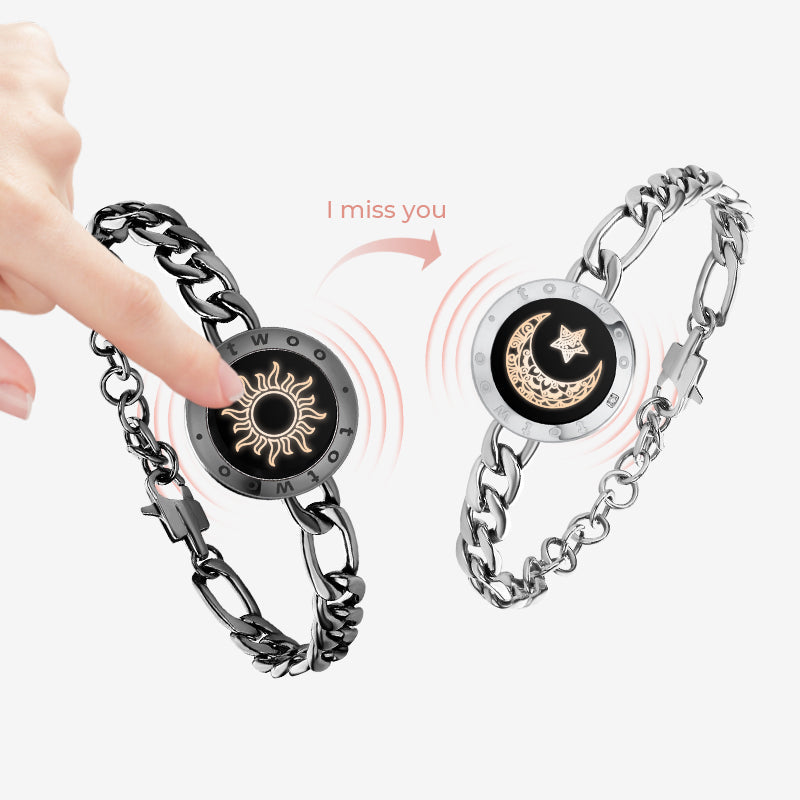 Totwoo Love Sun & Moon Snake Chain Touch Bracelets - مجوهرات فضة في مصر