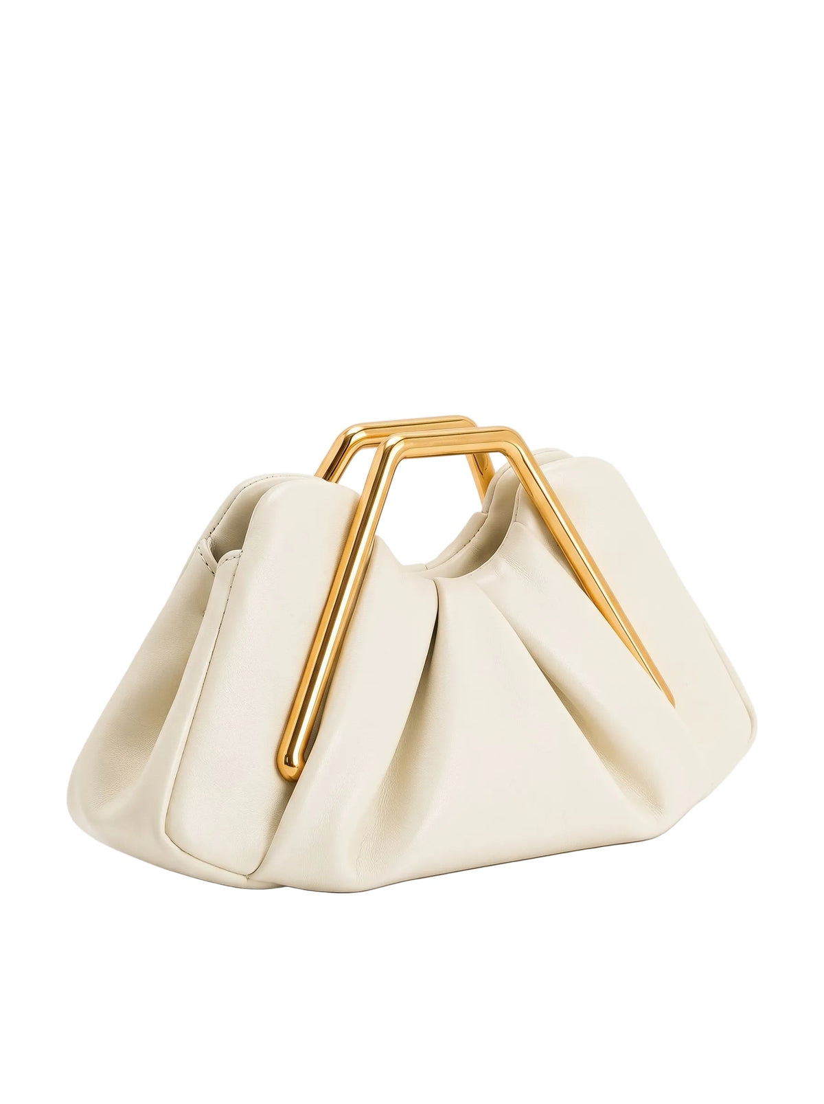JW PEI Lila Metal Frame Clutch - Ivory silver clutch bags, image 5