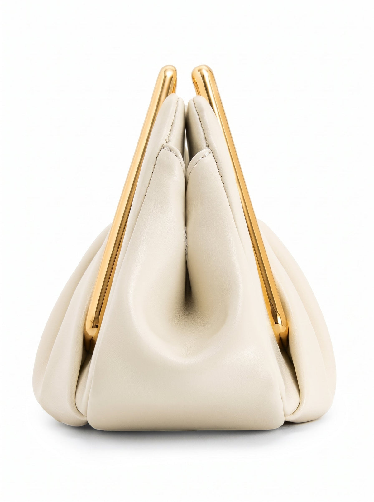 JW PEI Lila Metal Frame Clutch - Ivory silver clutch bags, image 6