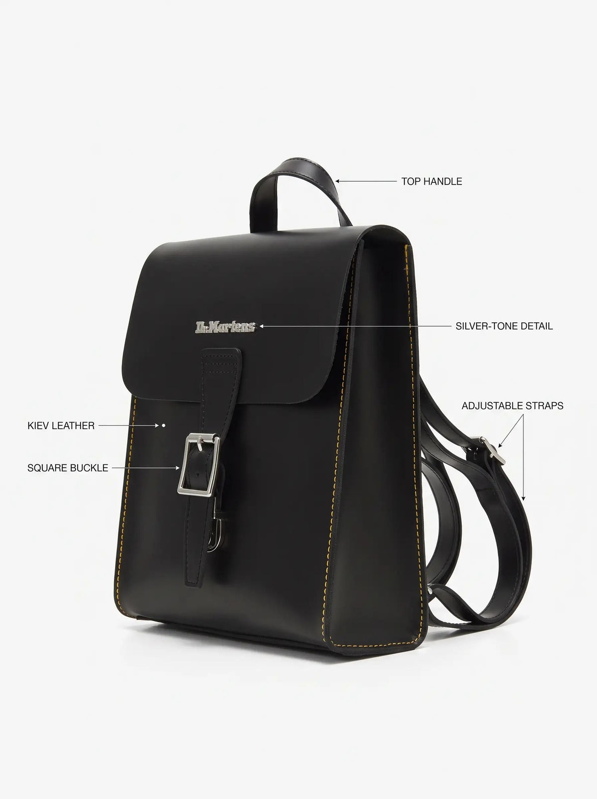 Dr. Martens Leather Backpack - Shoulder Bags silver shoulder bags, image 3
