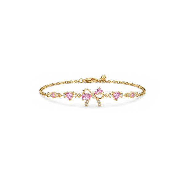 Pink Bow Bracelet – Elegant Jewelry