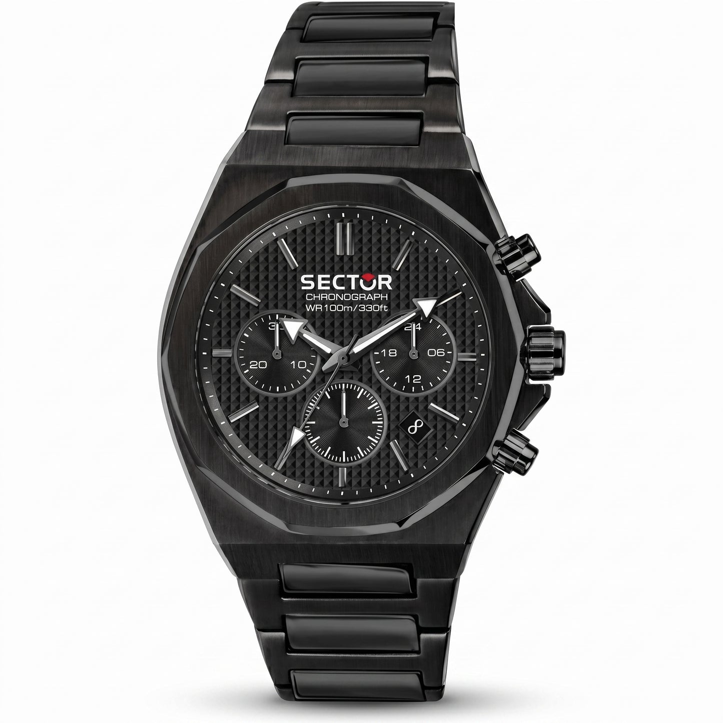 Sector 960 Chronograph – All-Black Stainless Steel Watch - مجوهرات فضة في مصر
