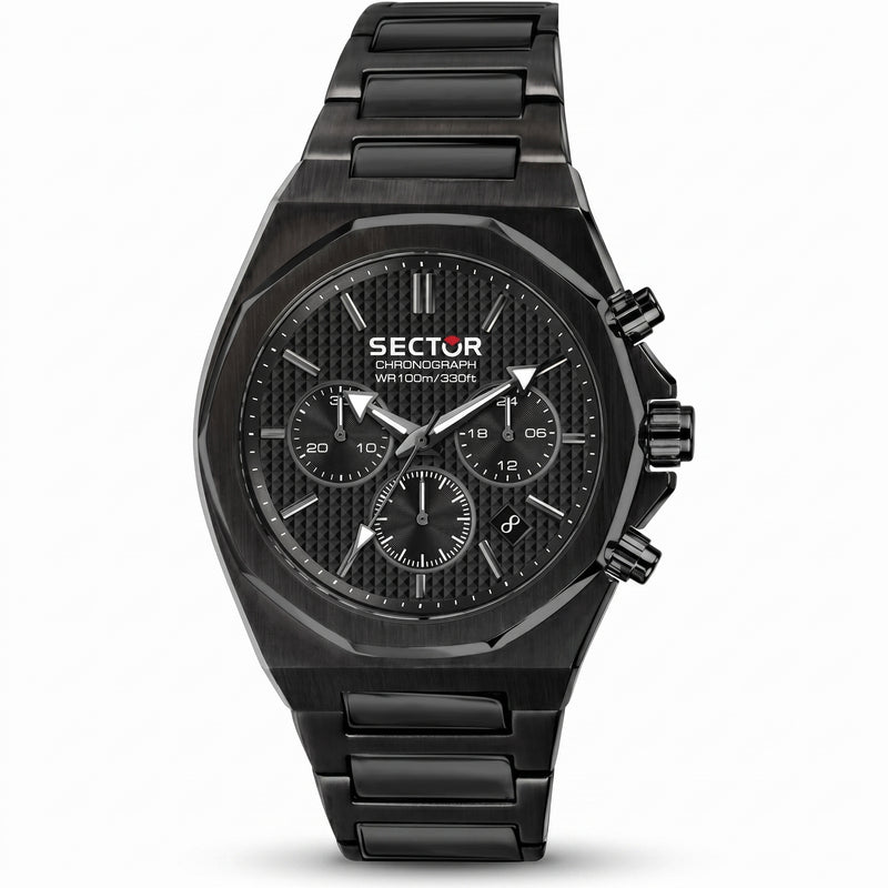 Sector 960 Chronograph – All-Black Stainless Steel Watch - مجوهرات فضة في مصر