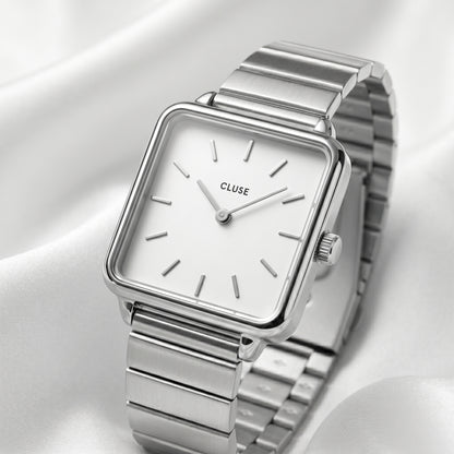 CLUSE La Tétragone – Silver Square Watch