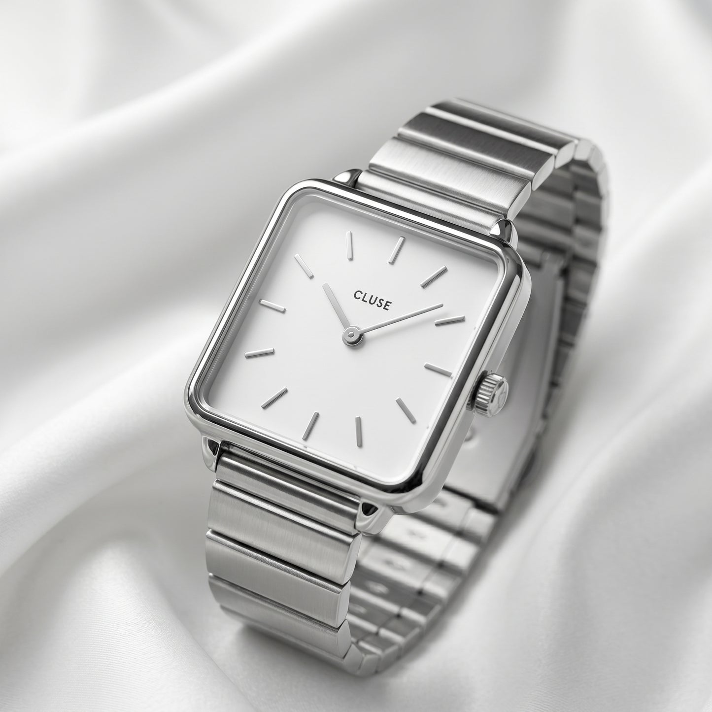 CLUSE La Tétragone – Silver Square Watch