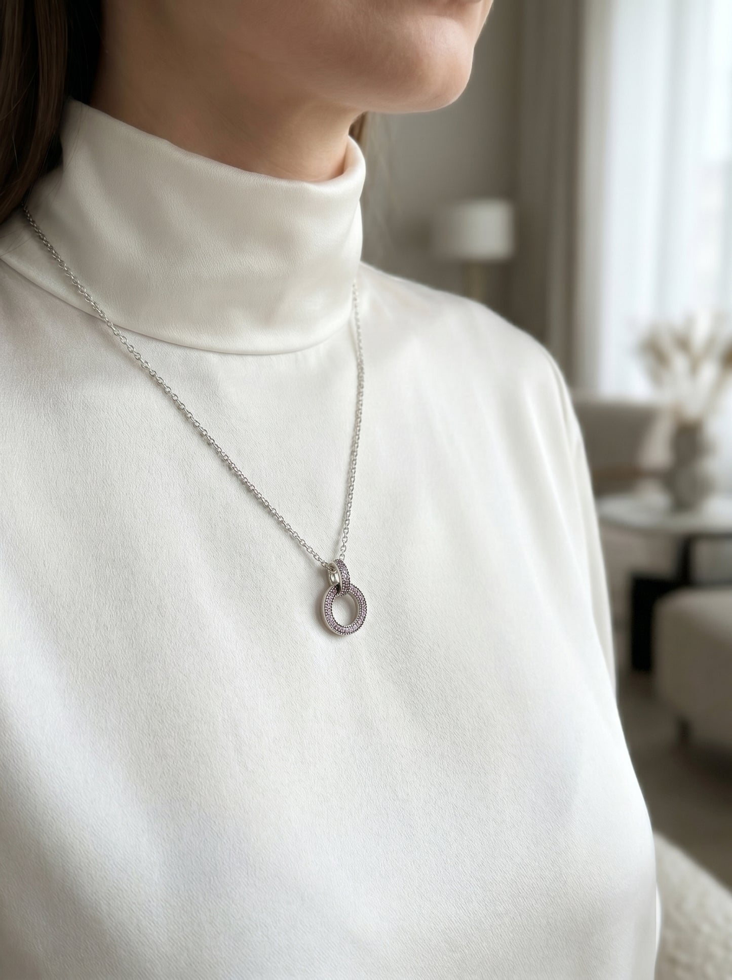Double Circle Pendant & Necklace