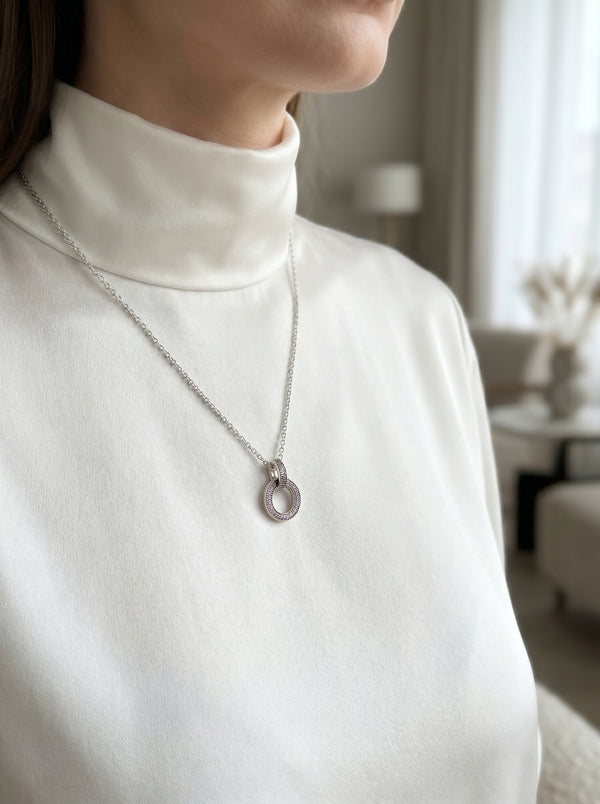 Double Circle Pendant & Necklace