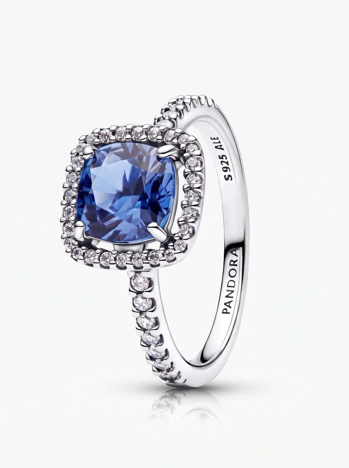 Sparkling Blue Halo Ring - 6 / 7 / 8 / 9