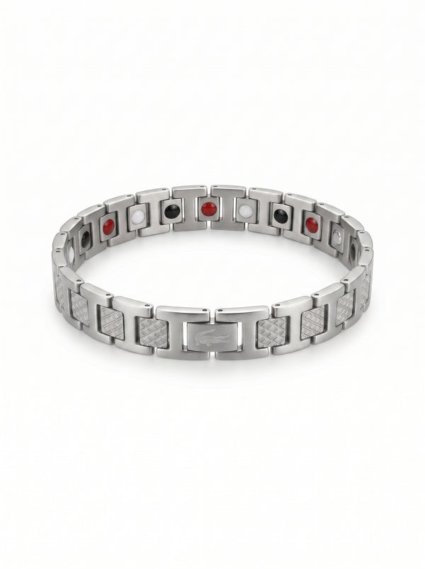 Lacoste Bracelet For him M - Naggat Silver - Men's Silver Bracelet - image 1