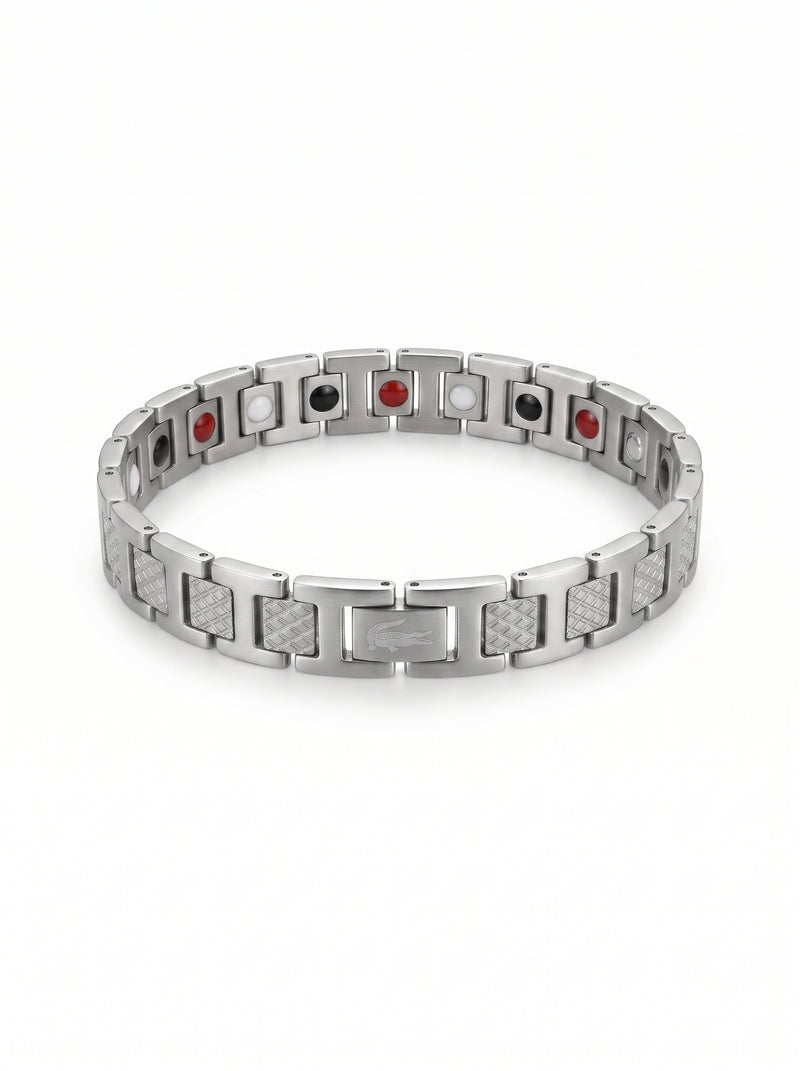 Lacoste Bracelet For him M - Naggat Silver - Men's Silver Bracelet - image 1