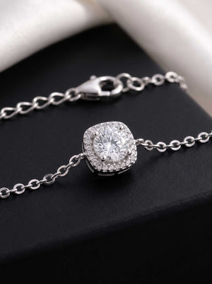 Sparkling Halo Chain Bracelet sterling silver 925 women's sterling silver bracelet, image 5