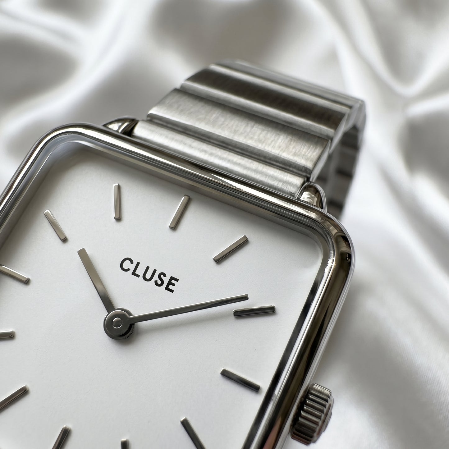 CLUSE La Tétragone – Silver Square Watch