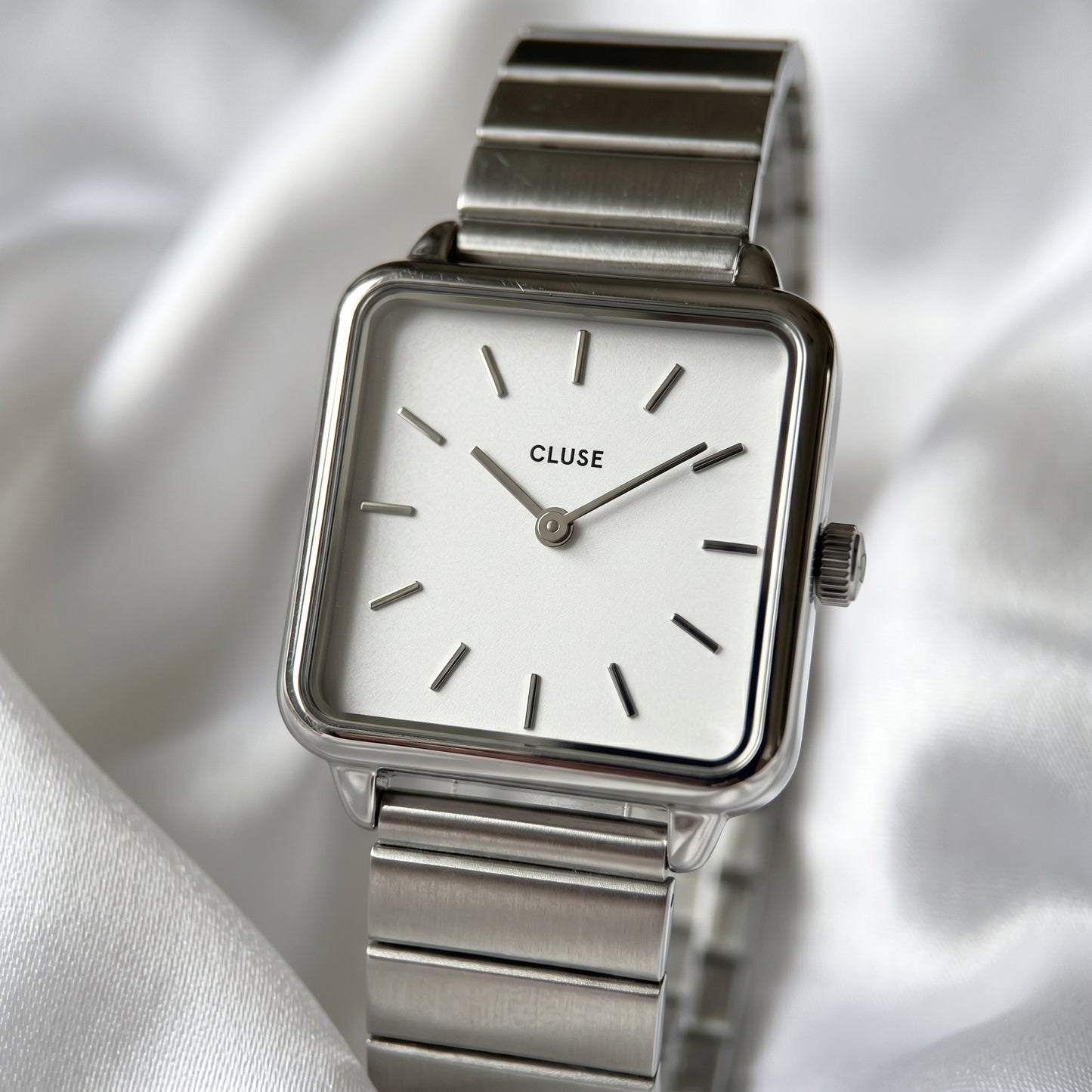 CLUSE La Tétragone – Silver Square Watch
