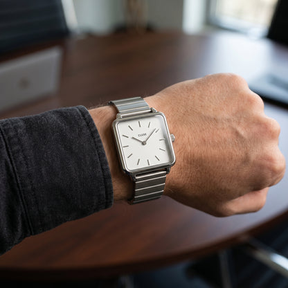 CLUSE La Tétragone – Silver Square Watch