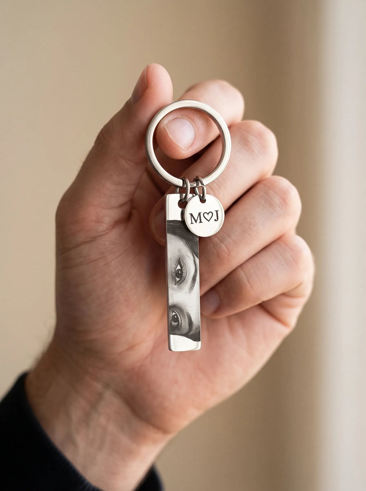 Custom Engraved Bar Keychain - Women's Silver Necklace silver women's silver necklace, image 2