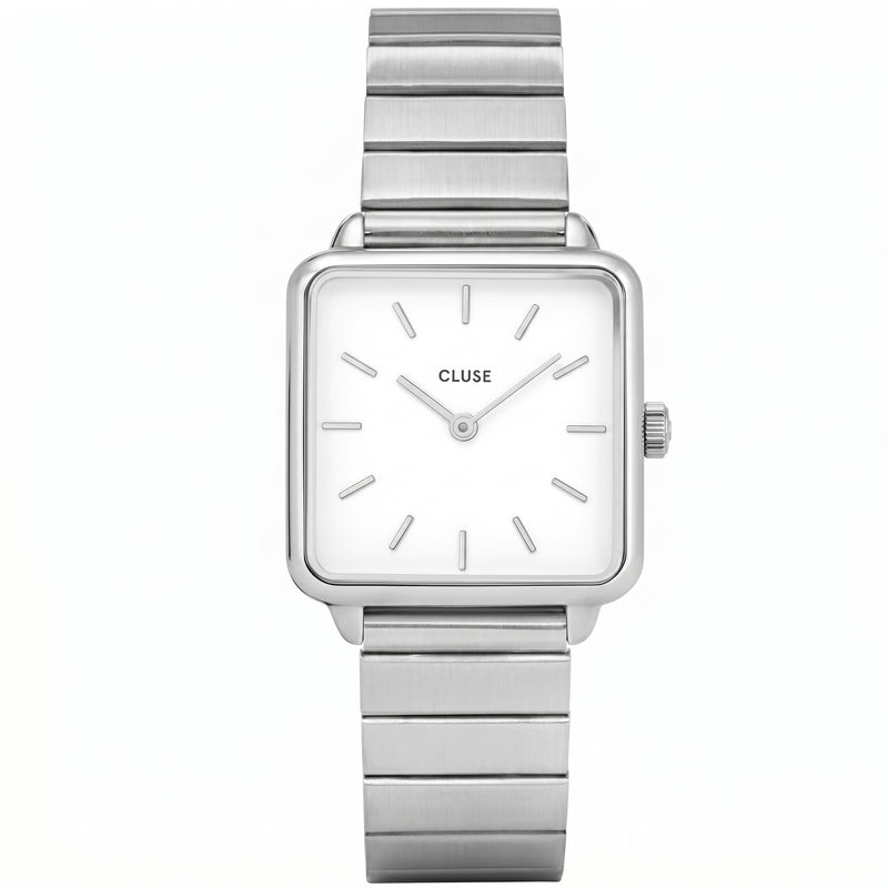 CLUSE La Tétragone – Silver-Tone Square Watch - مجوهرات فضة في مصر