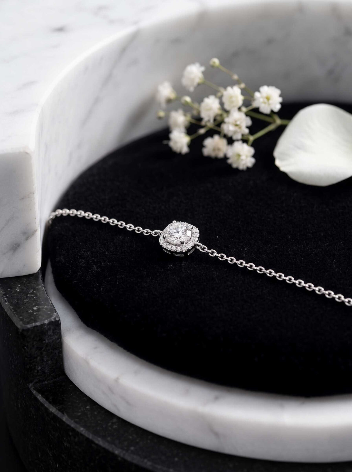 Sparkling Halo Chain Bracelet sterling silver 925 women's sterling silver bracelet, image 8