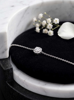 Sparkling Halo Chain Bracelet sterling silver 925 women's sterling silver bracelet, image 8