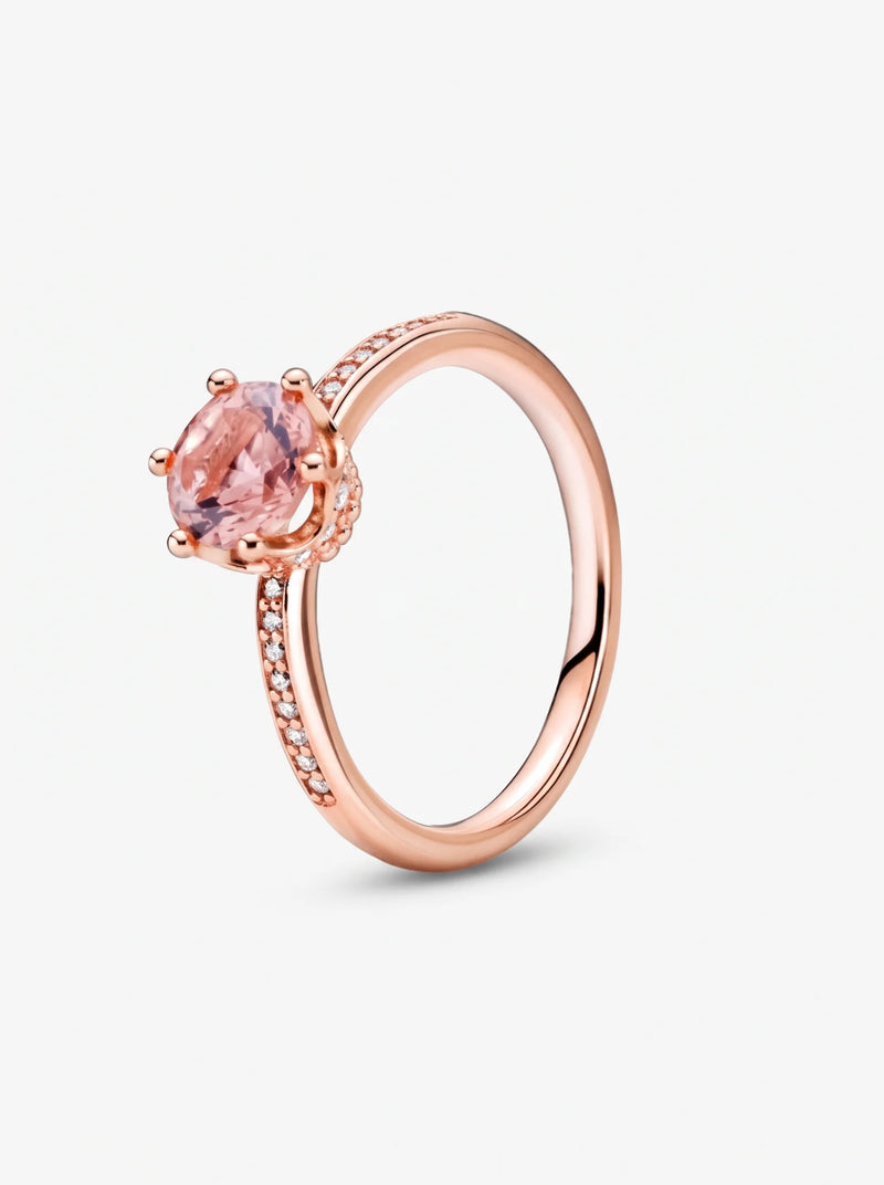 Pandora Pink Crown Solitaire Ring - 6 / 7 / 8 / 9