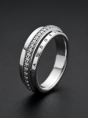 Pandora Signature Pavé Band Ring - view 4
