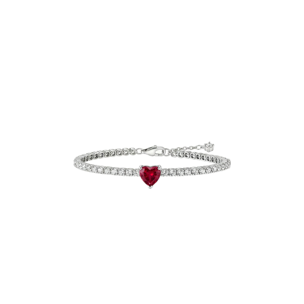 Pandora Sparkling Heart Tennis Bracelet (RED)