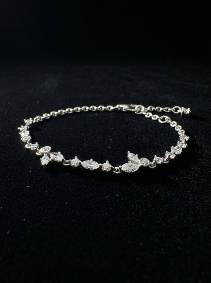 Sparkling Herbarium Cluster Link Bracelet - مجوهرات فضة في مصر