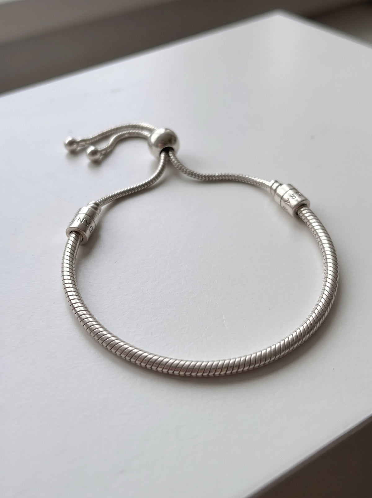 Pandora Snake Chain Slider Bracelet Naggat Silver
