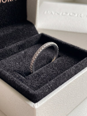 Pandora Timeless Sparkling Band Ring - view 3