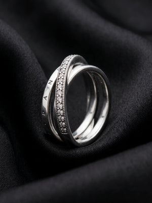 Pandora Signature Crossover Ring - view 3