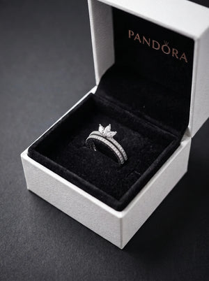 Tear shaped Tiara Ring Set - view 3