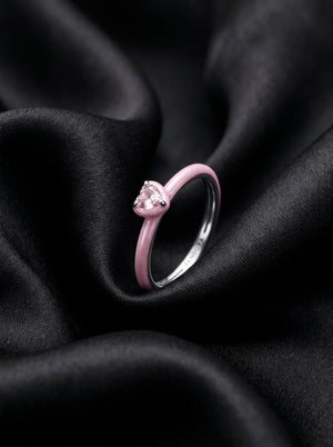 Pink Chakra Heart Ring - view 4