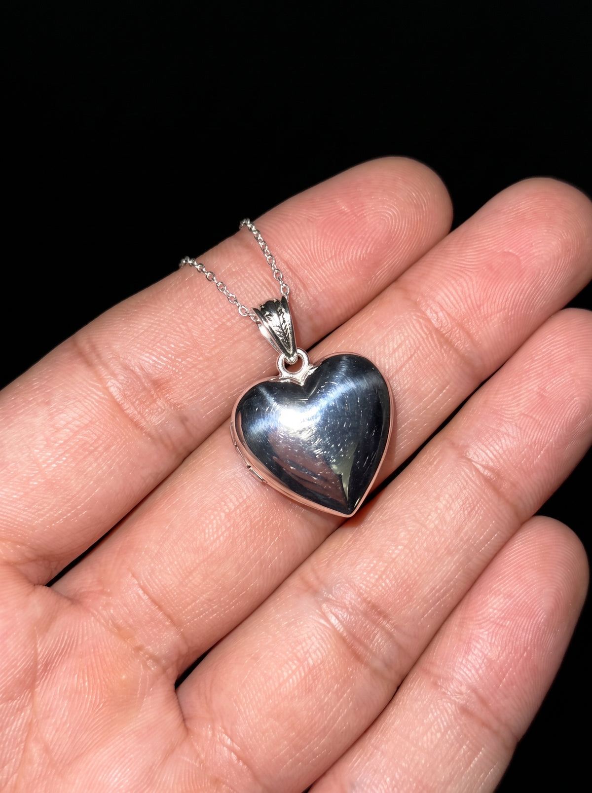 Silver Heart Two-Photo Locket - Naggat Silver - Women's Silver Necklace - image 4