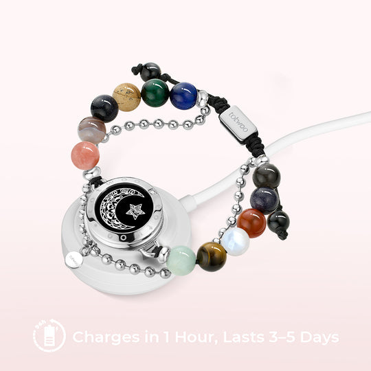 Moon&Star Touch Bracelets with Matching Beads (Solar System Guardian Beads) - Naggat Silver - Women's Silver Bracelet - image 7