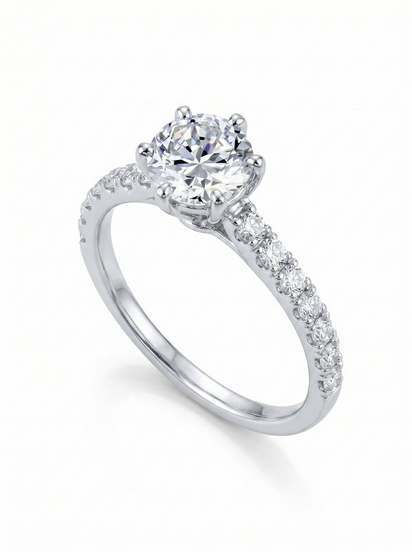 Promise ring with cubic zirconia - مجوهرات فضة في مصر