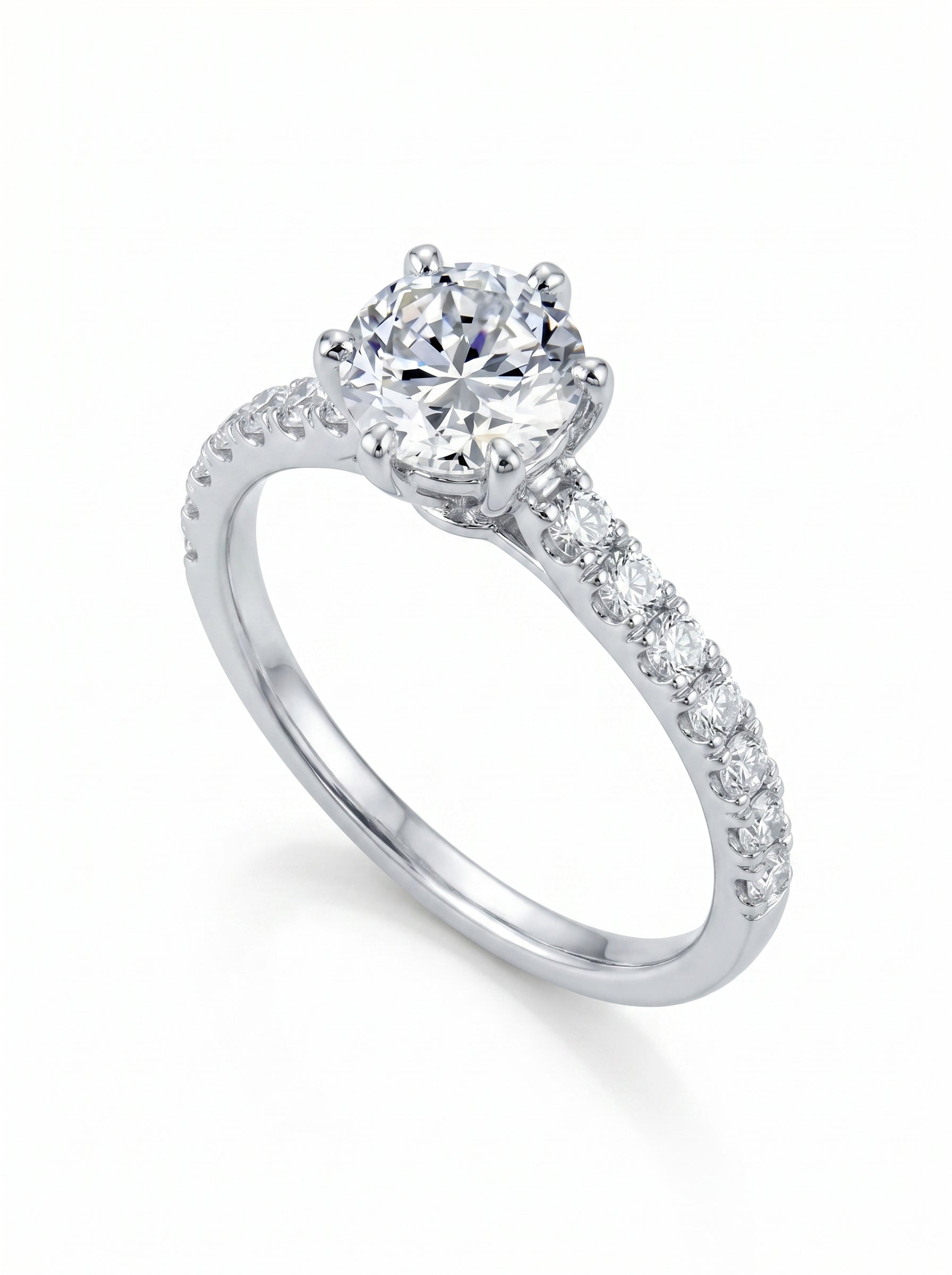Promise ring with cubic zirconia - مجوهرات فضة في مصر