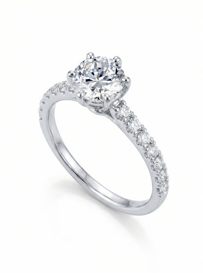Promise ring with cubic zirconia - مجوهرات فضة في مصر